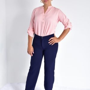 Blusa camisera rosada – Mujer