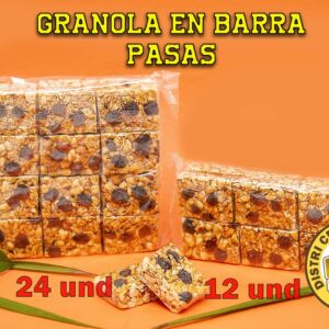 Granola en barra pasas gran vivir