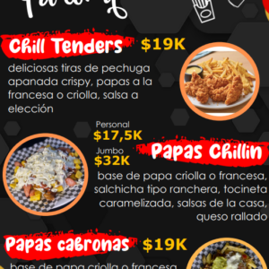 Salchipapas Chillin Wings
