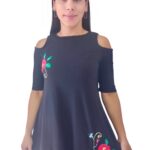 Vestido negro Rousess bordados