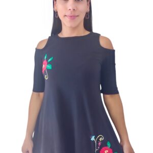 Vestido negro Rousess bordados
