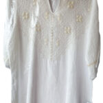 Blusa blanca bordada en Hilos de Ángel
