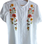 blusa blanca bordado flores bordados gladys