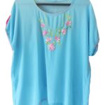 Blusa bordada azul Rousess