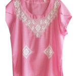 blusa rosada bordado blanco bordados gladys