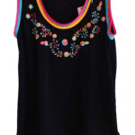 Blusa sisa negra Bordados Gladys