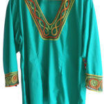 Busa verde bordado color - Bordados Gladys