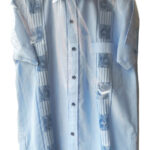 Camisa bordada azul 175-HA6