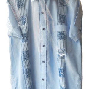 Camisa bordada azul 175-HA6