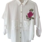 camisa rosa bordada rousess