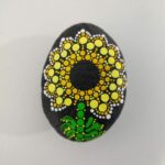 Piedra en Puntillismo de girasol