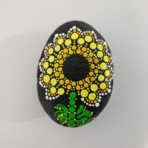 Piedra en Puntillismo de girasol