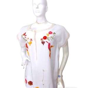 Blusa blanca bordado colibrí 155 CB(39)