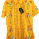Blusa bordada amarilla con diseño floreado Bordados La Gorda artesanal 130 LF (28)