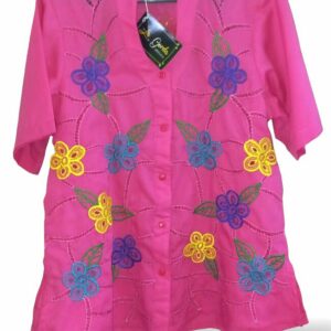 Blusa fuccia bordada en centro Bordados La Gorda artesanal 130 LG (29)
