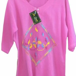 Blusa rosa con detalles bordados en centro Bordados La Gorda artesanal 130 LF (27)