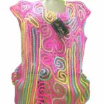 Blusa tejida a mano colores vivos Bordados La Gorda artesanal 210 LF (35)