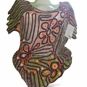 Blusa tejida a mano diseño floreado Bordados La Gorda artesanal 210 LF (36)