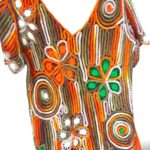 Blusa tejido patecabra tonos naranja 250 CB(24)