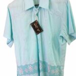 Camisa azul bordado parte inferior Bordados La Gorda artesana 130 LG (10)
