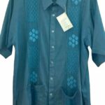 Camisa bordada con bolsillos talla m Bordados La Gorda artesana 160 LG (70)