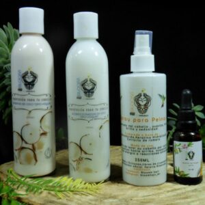 Combo cuidado intensivo, incluye shampoo de coco, acondicionador de coco, spray para peinar, aceite de argan 92.000
