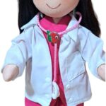 Muñeca de trapo Doctora rosa personalizada 75 ME (29)- Muñequería Elena