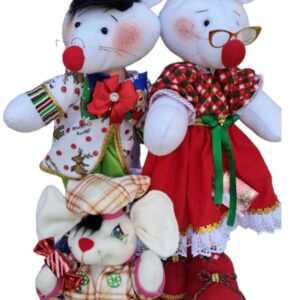 Muñecos de trapo navideños 190 ME(35)- Muñequería Elena