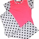 Pijama con puntos dama capri DE(11)