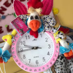 Reloj con diseño hecho a mano 55 ME(16)-Muñequería Elena