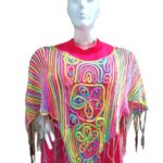 Ruana tejido patecabra multicolor 360 CB(17)- Bordados CrisBran