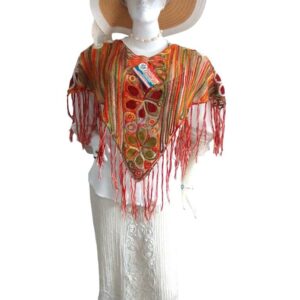 Ruana tejido patecabra multicolor 360 CB(18)- Bordados CrisBran