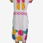 Vestido bordado sesgo con detalles florales Bordados La Gorda artesanal 290 LF (31)