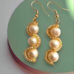 Aretes con perlas y mostacilla hecho a mano 20 B (17) - Bisu Moda Creativa