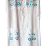 Batolas blanca bordado azul-HA15
