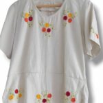 Blusa bordada con flores F32-90