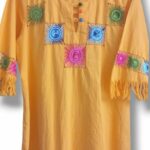 Blusa bordada amarilla F40-100
