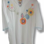 Blusa bordada manga media F33-140