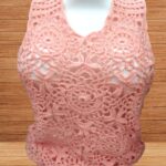 Blusa rosa tejida a mano 65 F(39)- Artesanías Jumalu