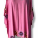 blusón rosa bordado F62-140