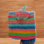 Bolsa colorida multiuso tejida a mano 60 F(22)