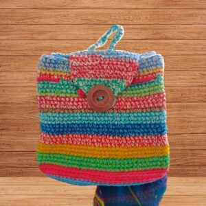 Bolsa colorida multiuso tejida a mano 60 F(22)