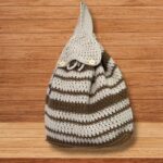 Bolsa manos libre multiusos tejida a mano color beige y marron 100 F(24)- Artesanías Jumalu