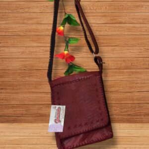 bolso en cuero marron 75 F(25)
