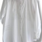 Camisa blanca bordada manga larga F26-200