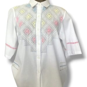 camisa bordada triangulos F5 - 140