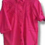 Camisa fucsia calada F44-100