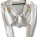 Chaleco bordado blanco F73-100