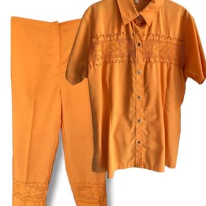 conjunto naranja bordado F6-230
