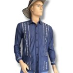 Guayabera azul oscuro F2 - 180
